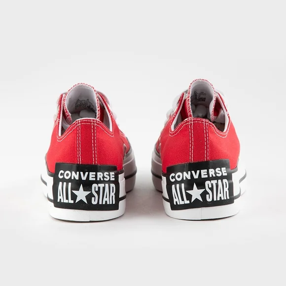 Converse Red Low-Top Platform Sneakers- Size 6.5 - Picture 3 of 7